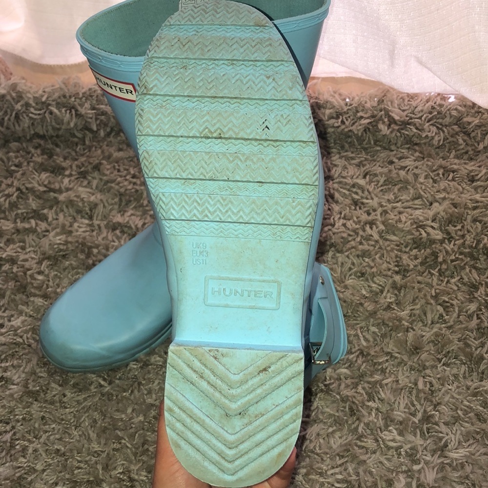 Hunter Women's Original Short Rain blue in color size 11 rubber boots sp… - Picture 9 of 12